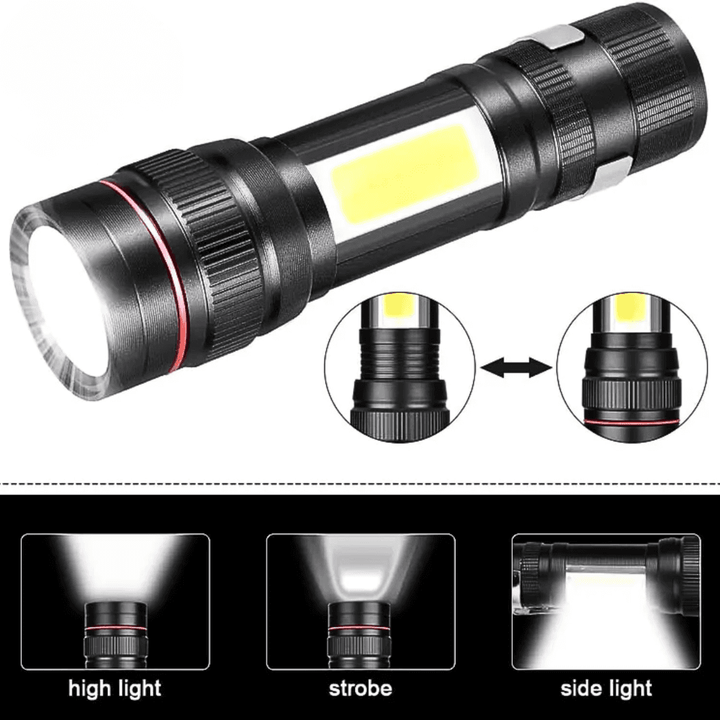 Mini Lanterna Tática Led Zoom Recarregável USB KA-L1310