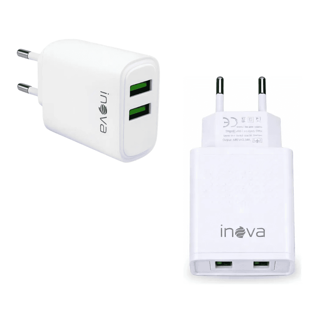 Carregador Completo 02 Entradas USB 3 1A Cabo CAR-12820C