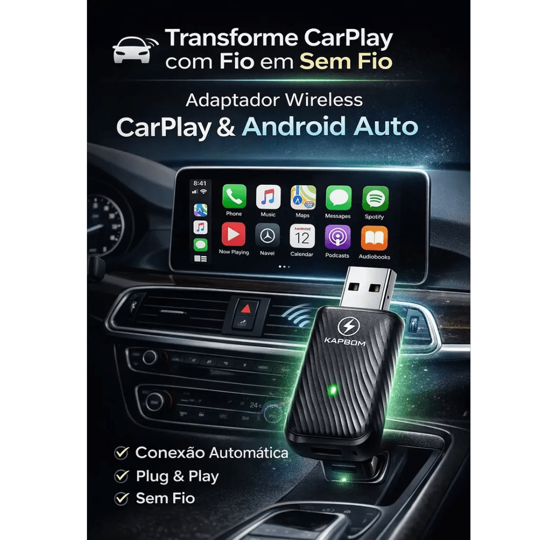 Adaptador Carplay Wireless Android Auto 2 1 KA-1132