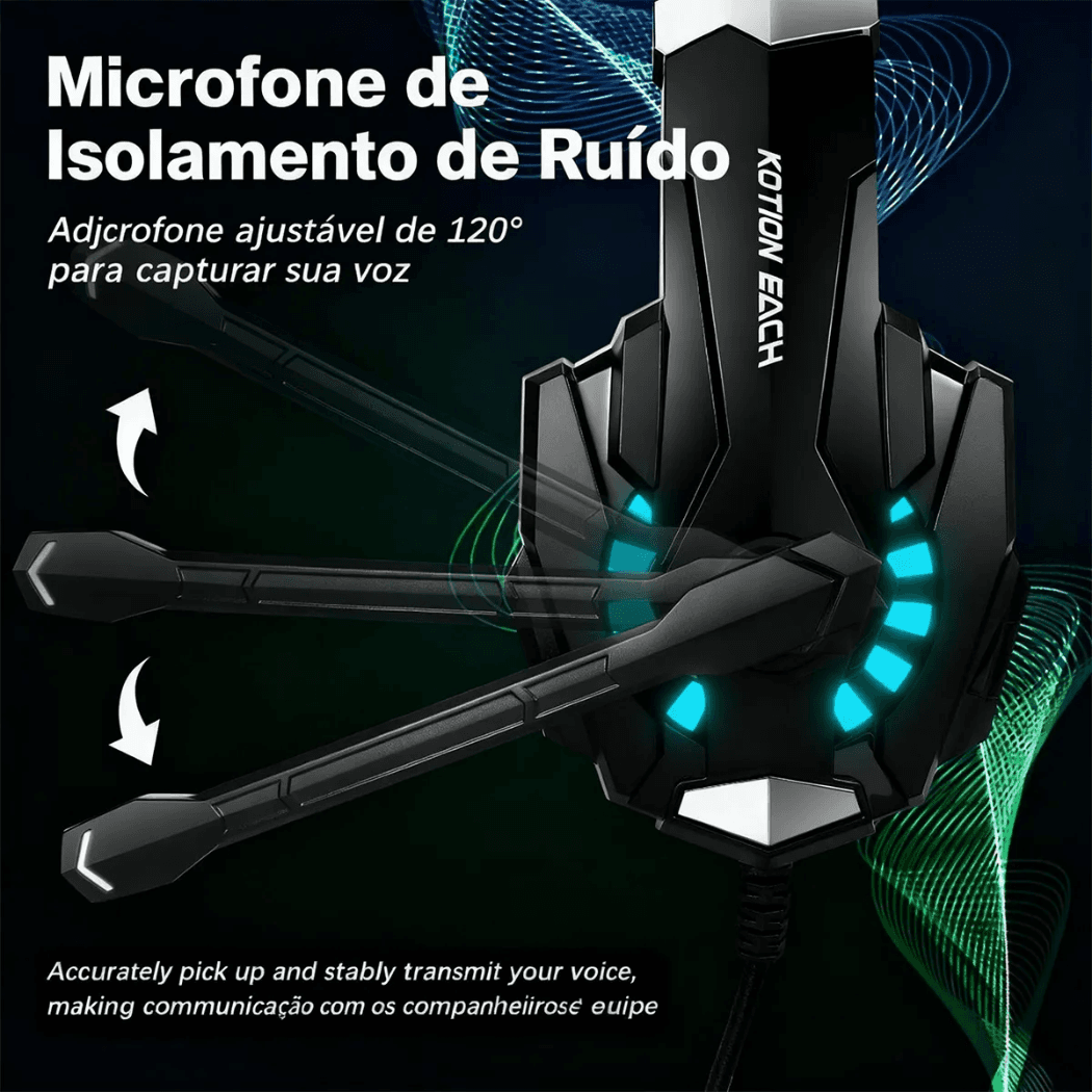 Headset Gamer Profissional Microfone Noise G9000PRO