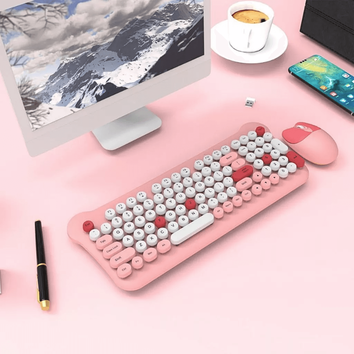 Kit Gamer Teclado Semi-Mecânico Mouse Wireless Sem AL-313H