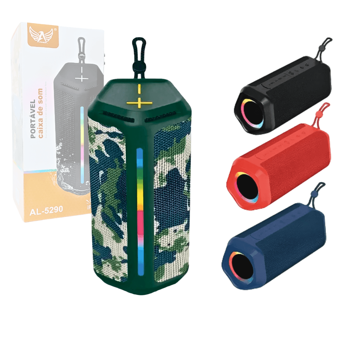 Caixa Som Bluetooth Portátil Prova D agua 15W BASS AL-5290