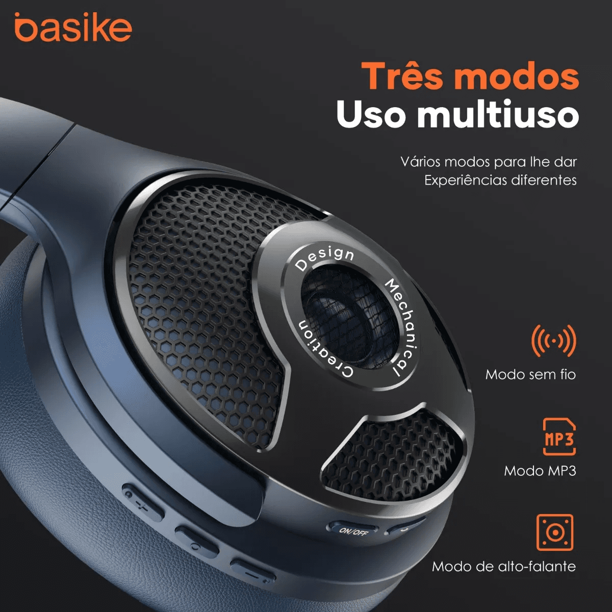 Fone Ouvido Bluetooth Cancelamento Ruído ANC BA-FON6695
