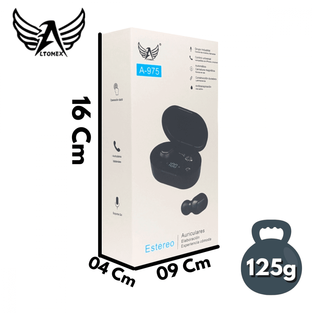 Fone Ouvido Intra Auricular Bluetooth Case A-975