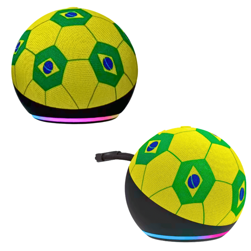 Caixa Som Bluetooth 5W Formato Bola Futebol TWS T Z SOM-023