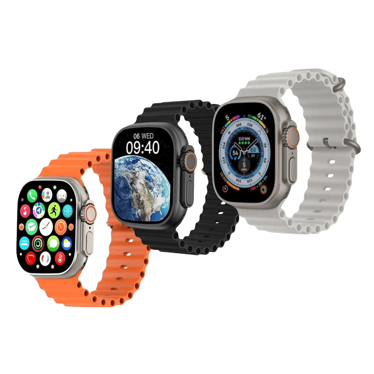 KIT Smartwatch 49mm Fone Ouvido Fonte WFFCC-12756Ondulada