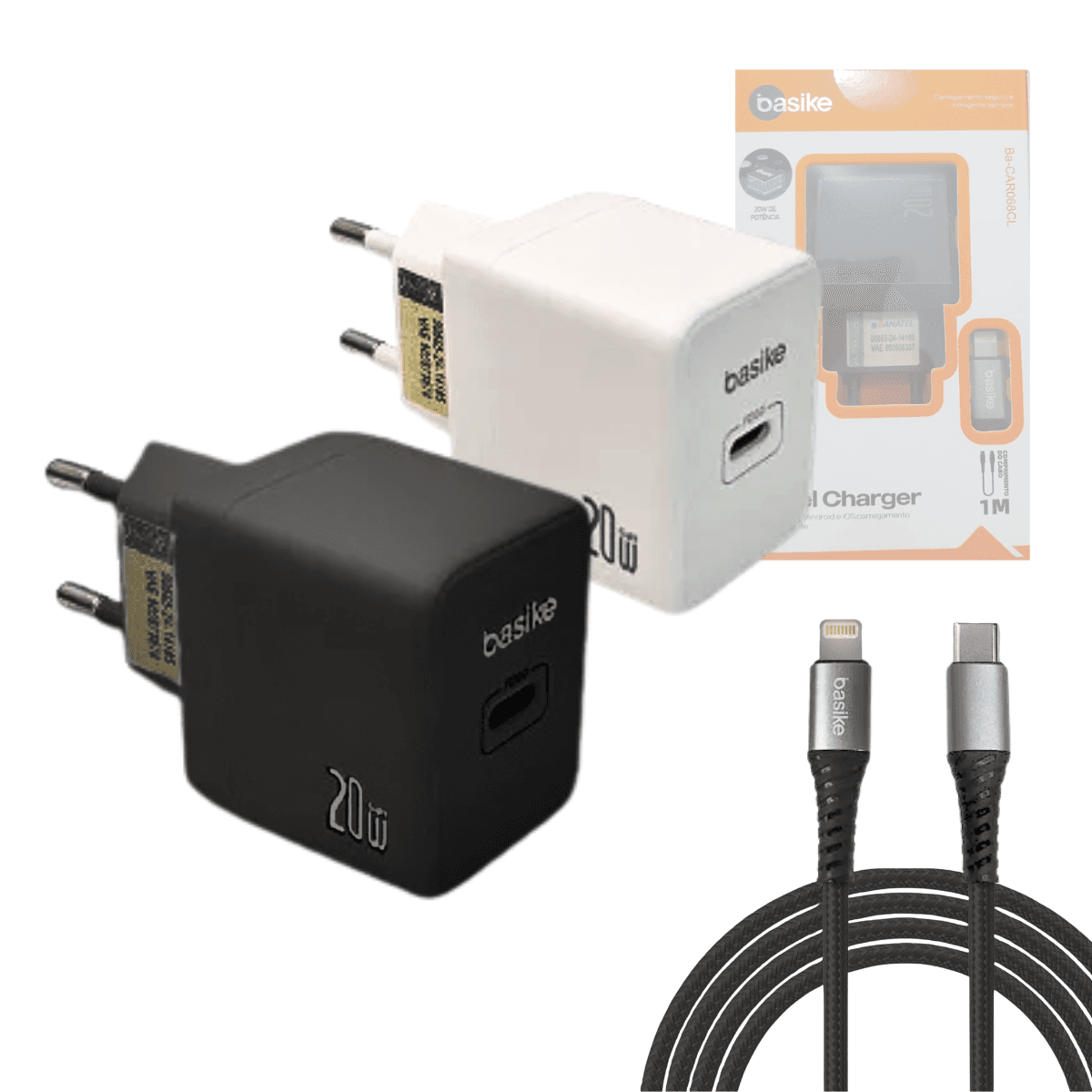 Carregador Completo 20W Porta TIPO-C Cabo BA-CAR068CL