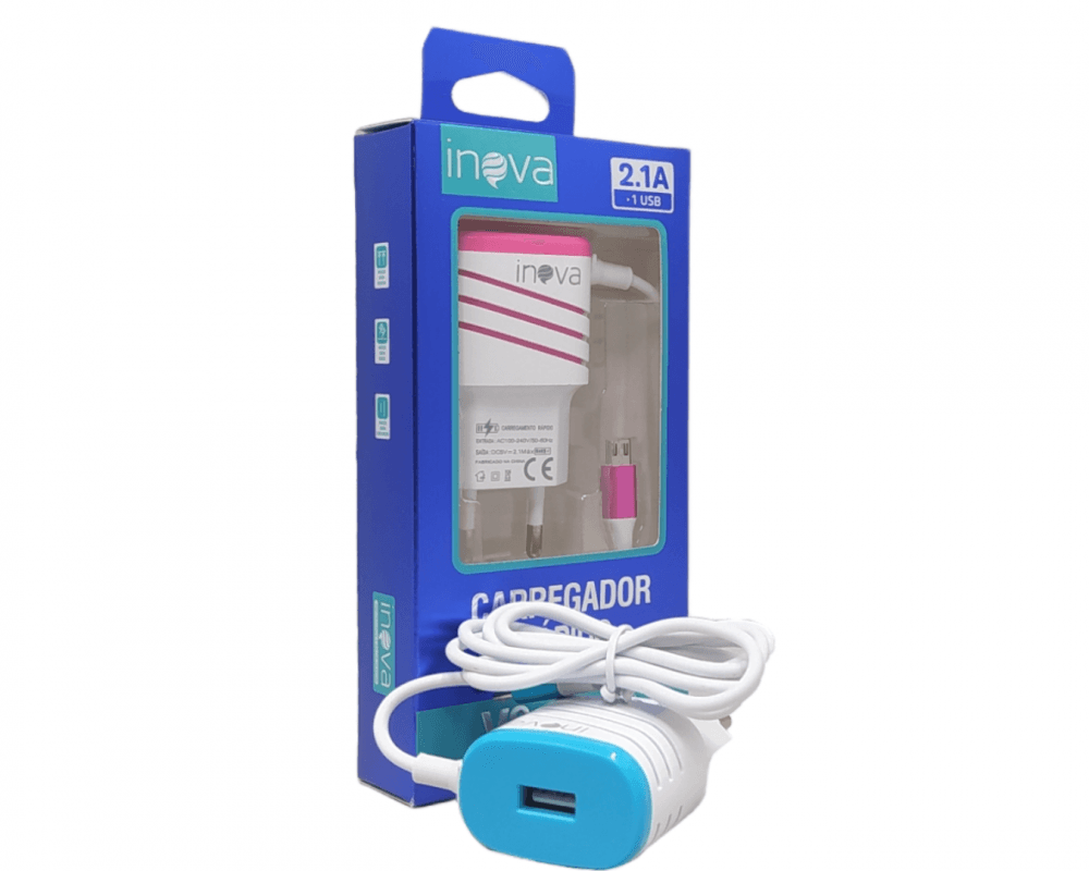 Carregador Completo Fio 2 1A Tipo V8 01 porta CAR-G5014-G28 — default