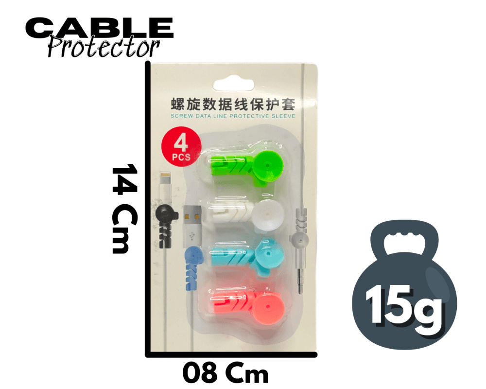 Cartela 04 Protetor Cabo Silicone Espiral G882CableProtector