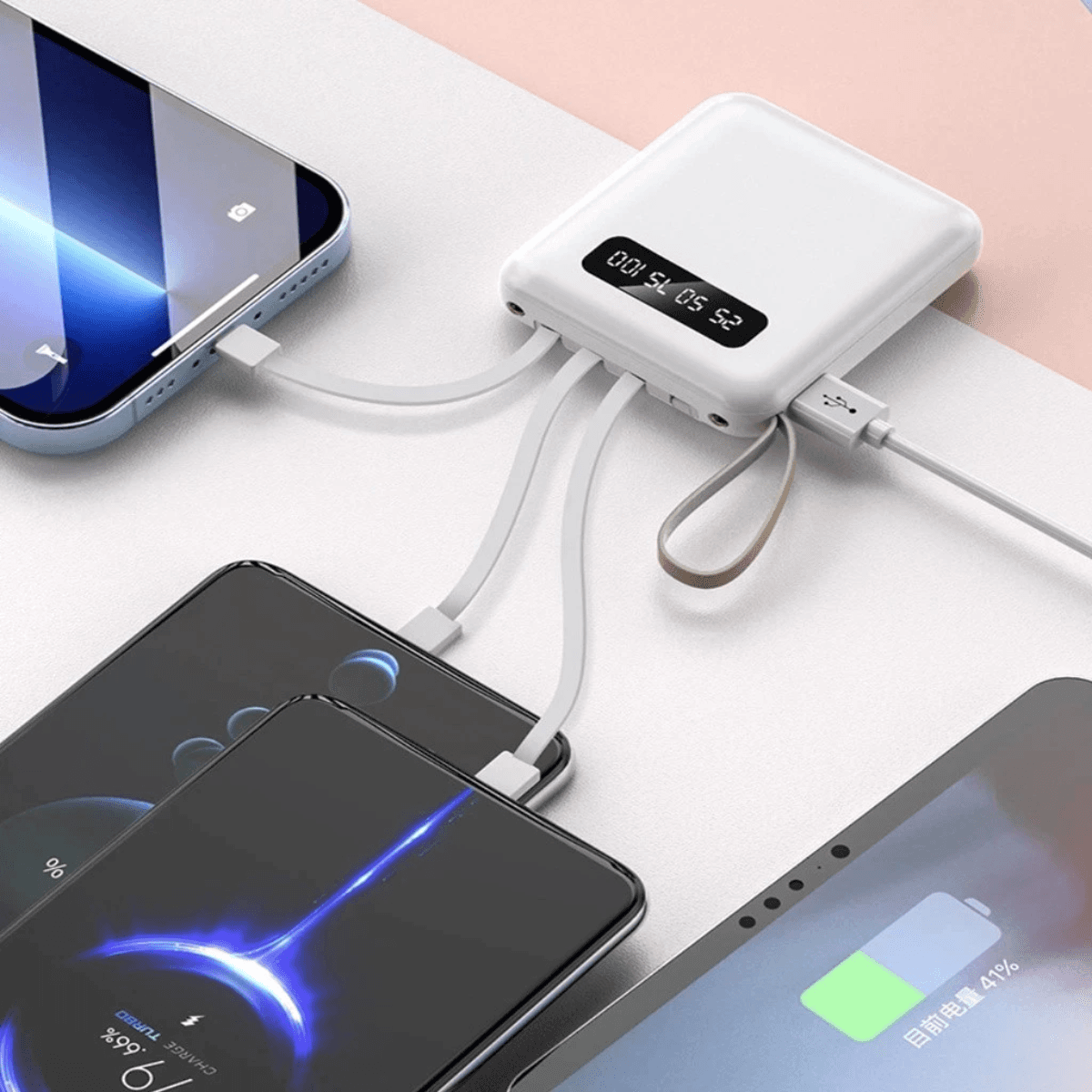 Carregador Portátil Power Bank 10000mAh Tela Digital FY-105