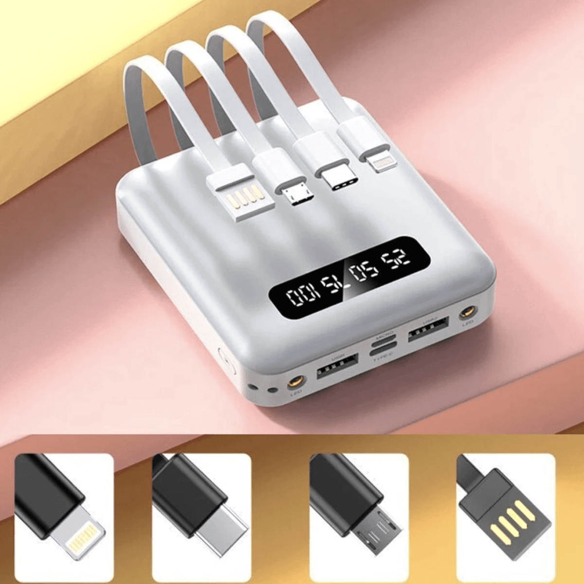 Carregador Portátil Power Bank 10000mAh Tela Digital FY-105