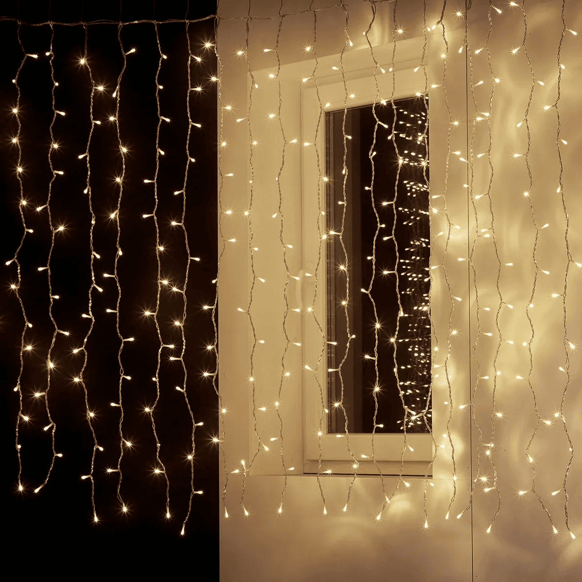 Pisca Cortina Cascata Amarelo LED 3x2 Metros AL-5989Amarelo
