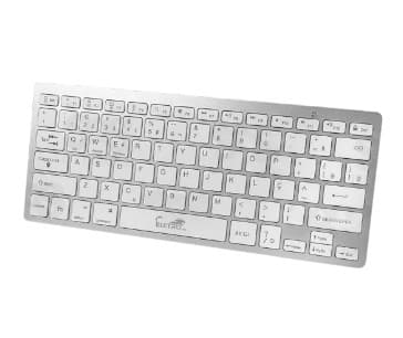 Teclado Portátil Bluetooth Sem Fio Ultra Fino Tablet EL-2101 — Branco