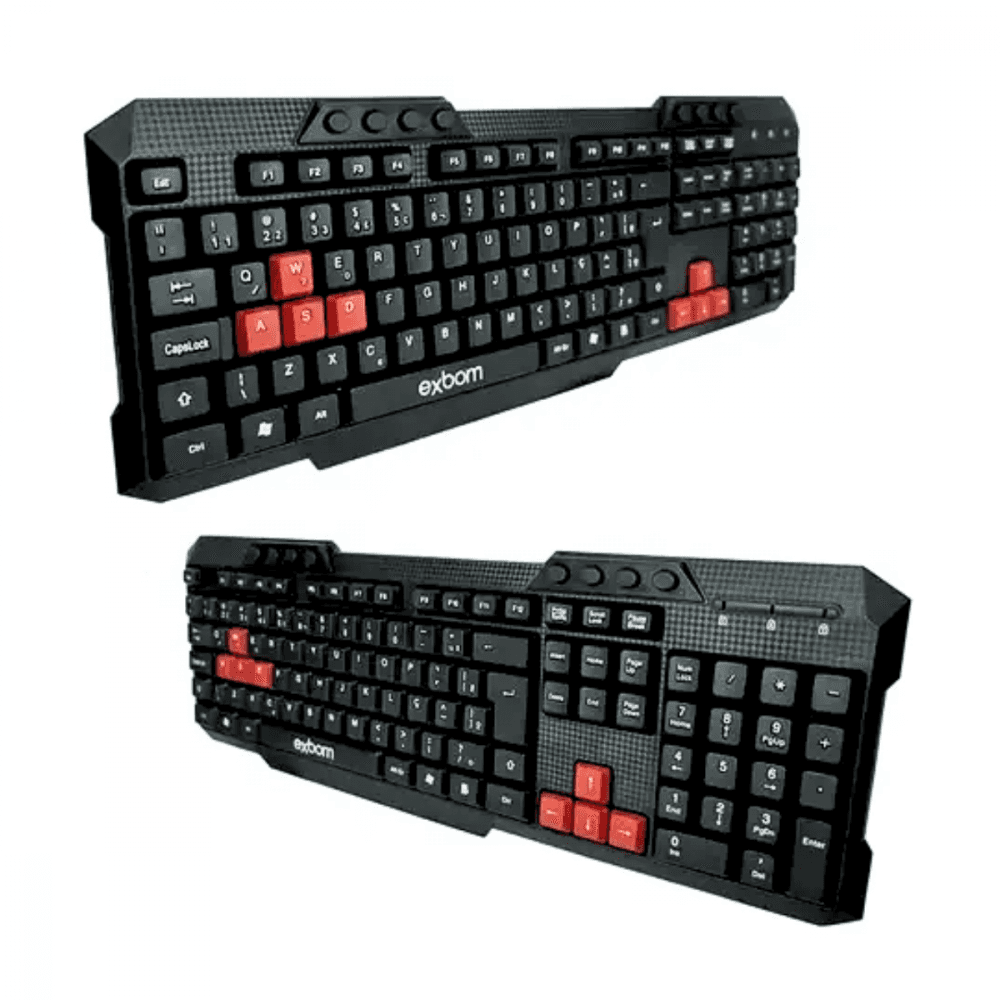 Teclado Multimídia Semi Mecânico Tecla Game Plug BK-144M
