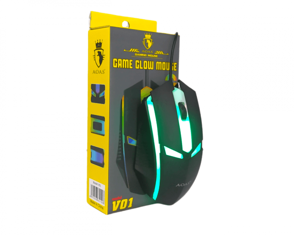 Mouse Gamer Glow RGB USB LED OAS-V01