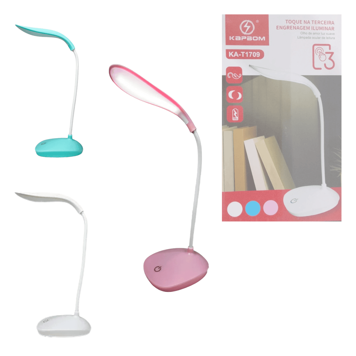 Luminária Mesa Ajustável Top Light KA-T1709SST-802