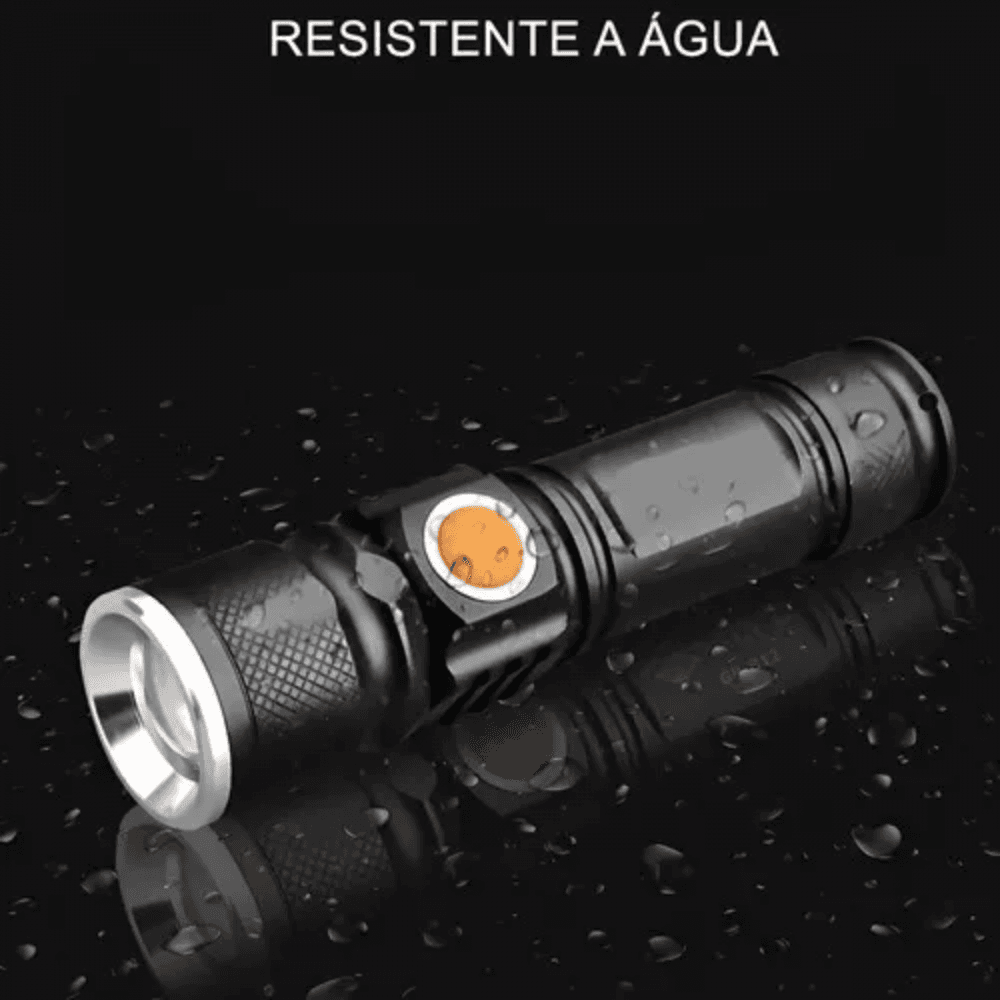 Lanterna Tática Portátil Carregamento USB Luz LED KA-L1702