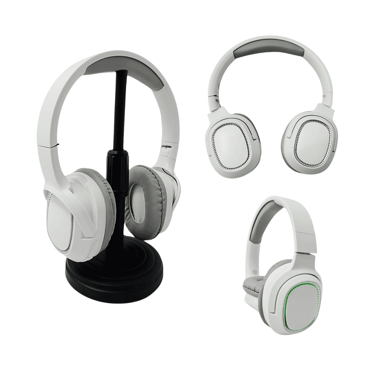 Fone Ouvido Headphone Bluetooth LED RGB Noise FREE BM766 — Branco