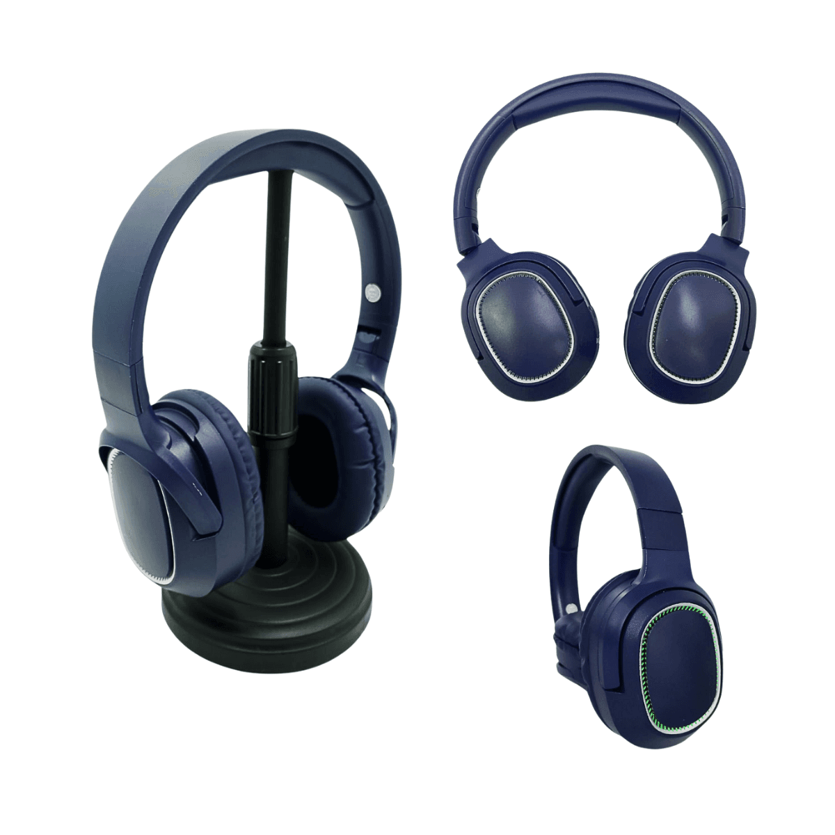 Fone Ouvido Headphone Bluetooth LED RGB Noise FREE BM766 — Azul