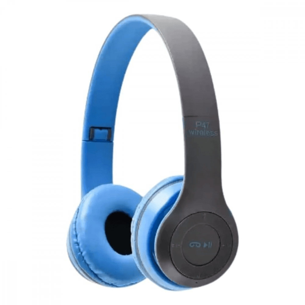 Fone Ouvido Headphone Bluetooth Sem Fio Estéreo P47KA-916 — Azul