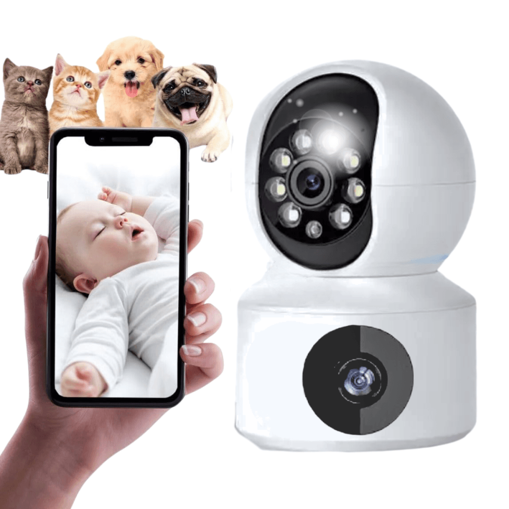 Câmera Segurança Babá Eletrônica Wi-fi 360 Full Hd AL-S386