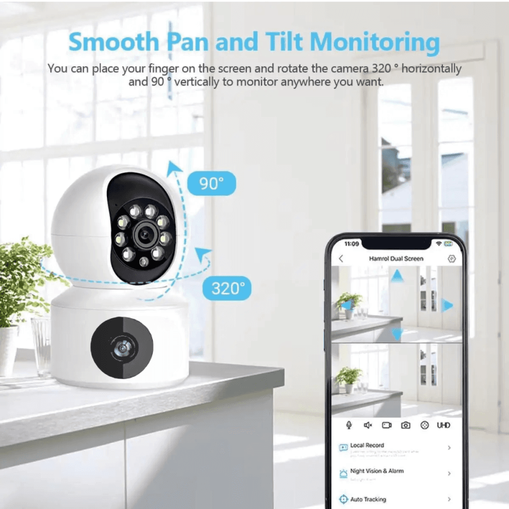 Câmera Segurança Babá Eletrônica Wi-fi 360 Full Hd AL-S386
