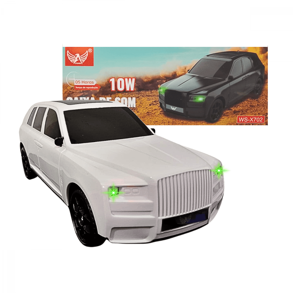 Caixinha Som Portátil Formato Carro Rolls 10W Rádio WS-X702