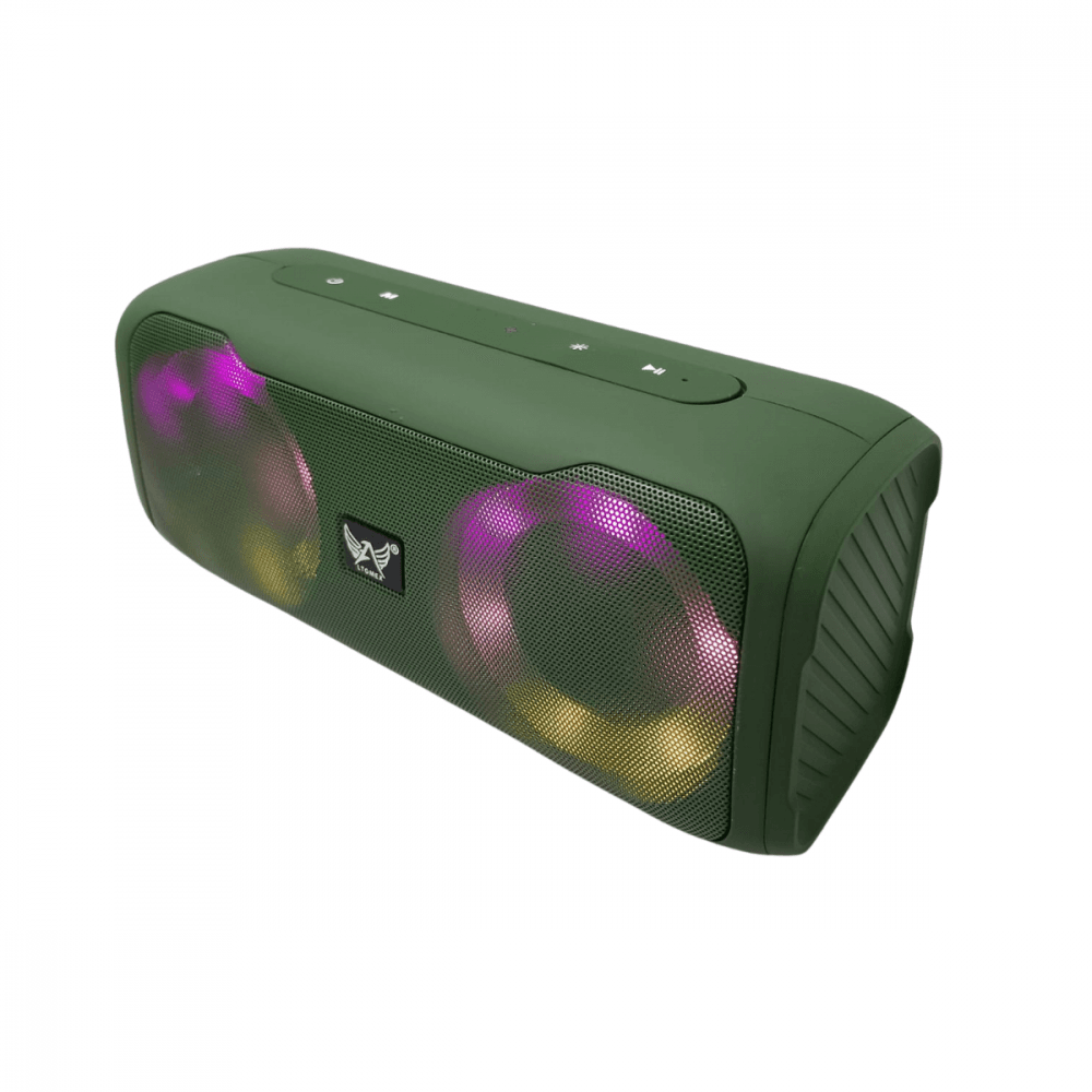Caixa Som Bluetooth Portátil 5W LED RGB AL-6095 — Verde