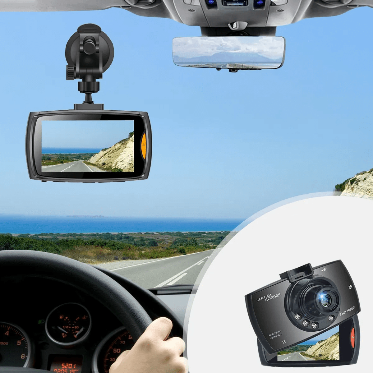 Câmera Veicular Full HD 1080P 5V Car Cordei KA-6433