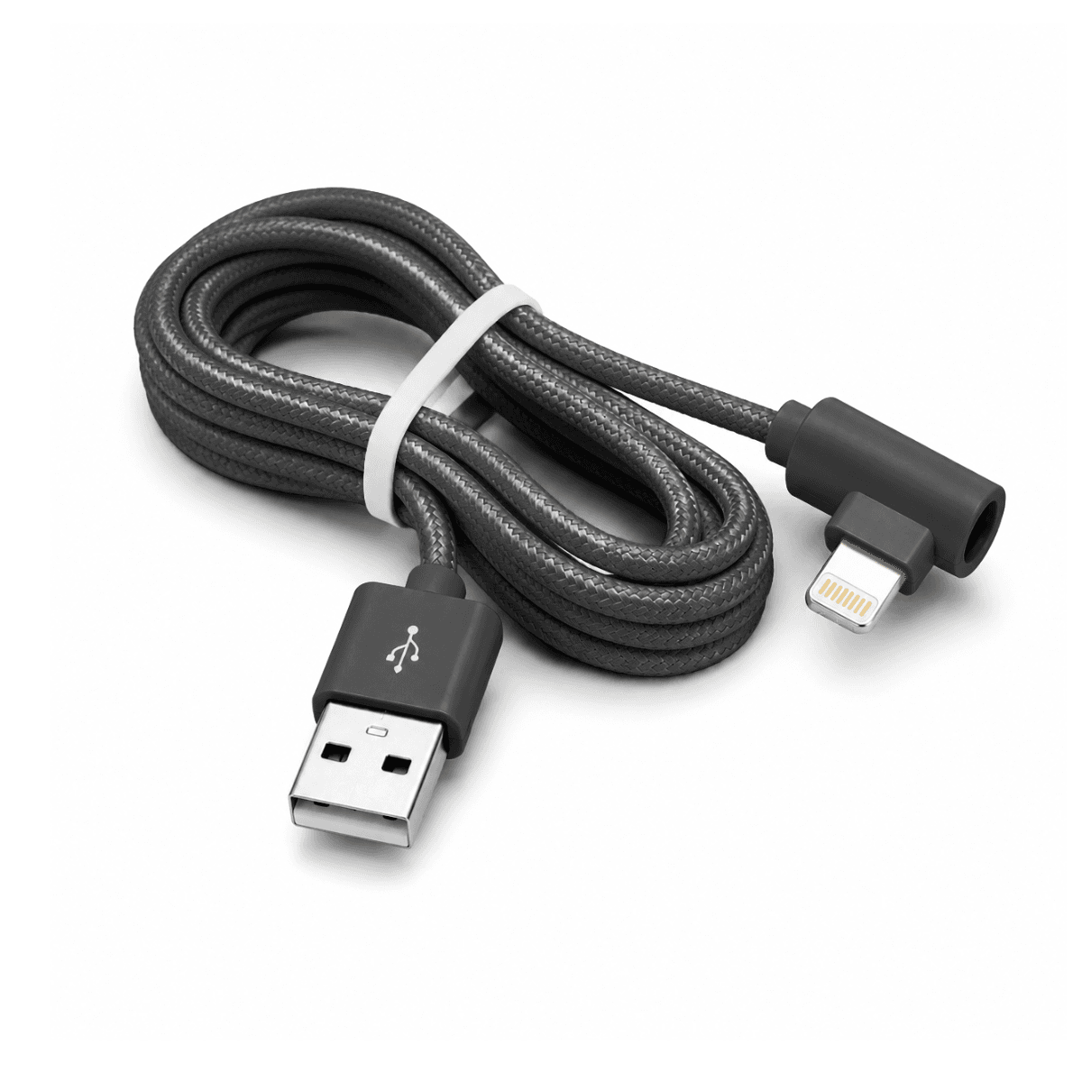 Cabo dados USB Lightning Conexão 90º FEITUN Cabo90IOS — Preto