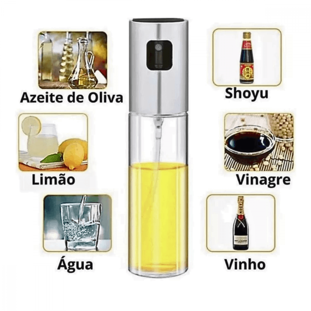 Spray Pulverizador Vinagre Óleo Frasco Vidro B2114