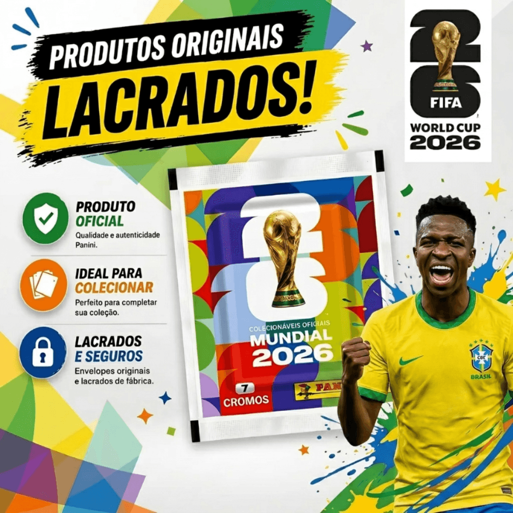 Kit 420 Figurinhas Copa Mundo Fifa 2026 Panini 60Envelopes