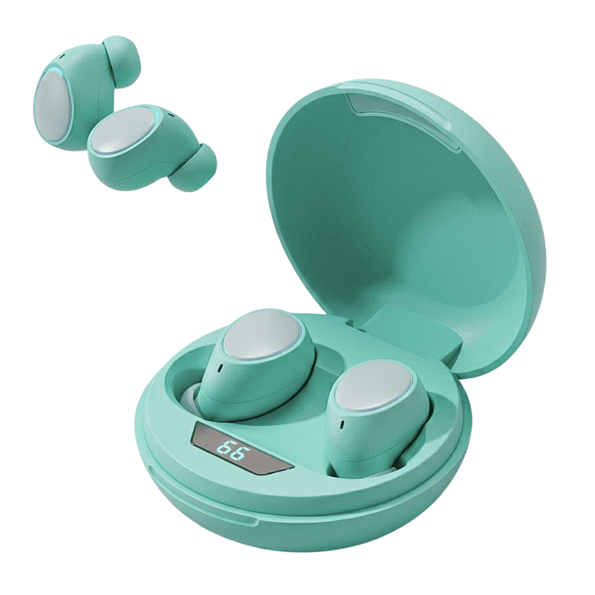 Fone Ouvido Bluetooth TWS Case Carregamento Tela Digital M8 — Verde