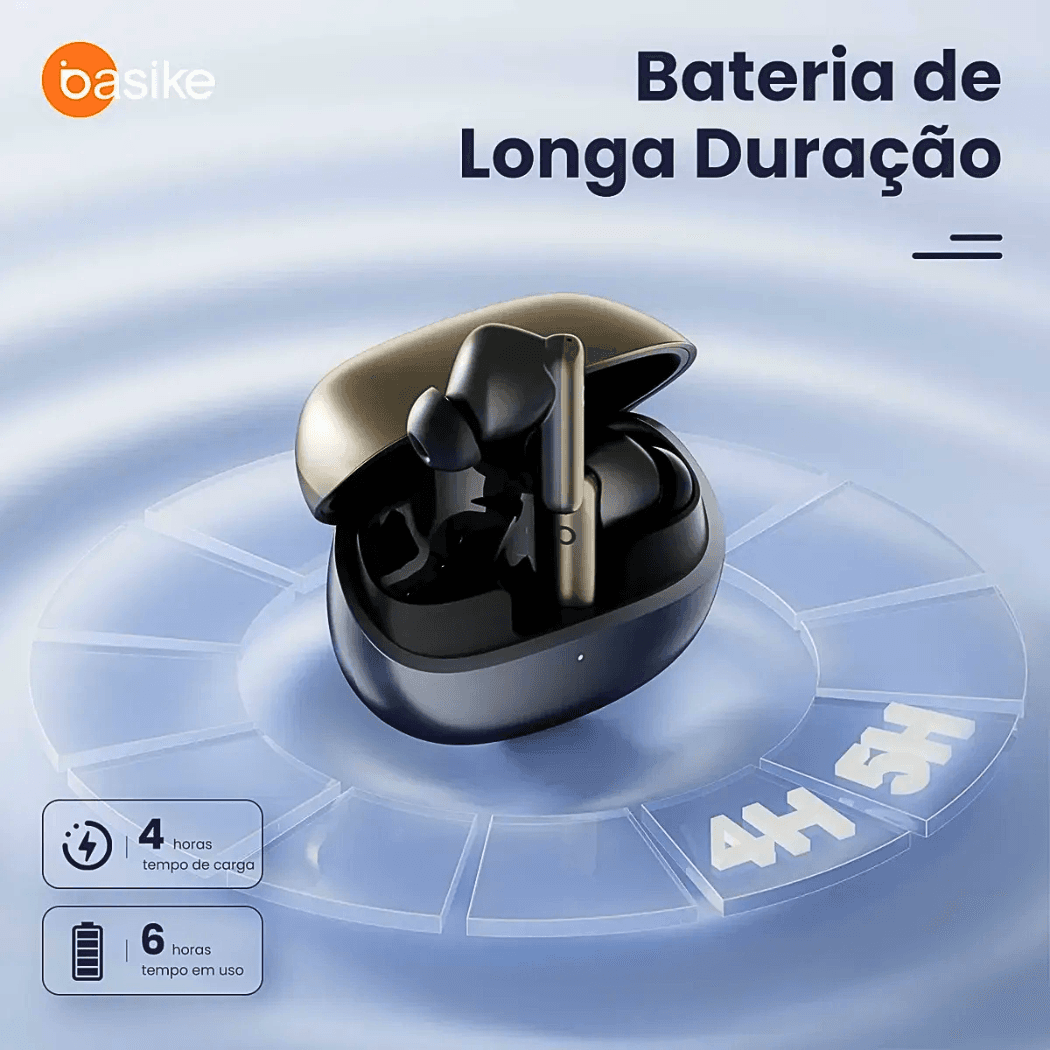 Fone Ouvido Bluetooth 6 0 TWS Premium Cancelamento BA-FON221