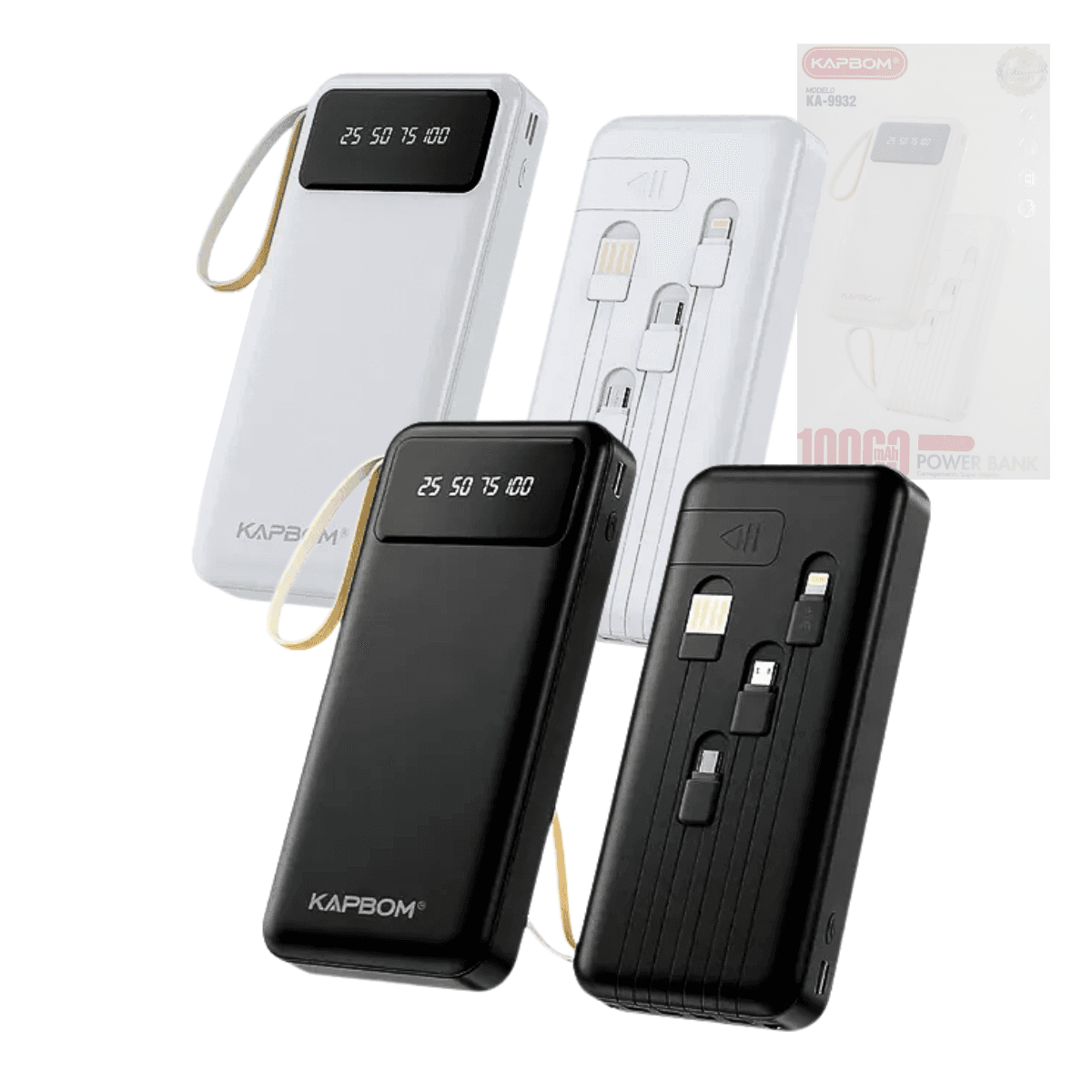 Carregador Power Bank 10000mAh 04 Saídas USB V8 KA-9932