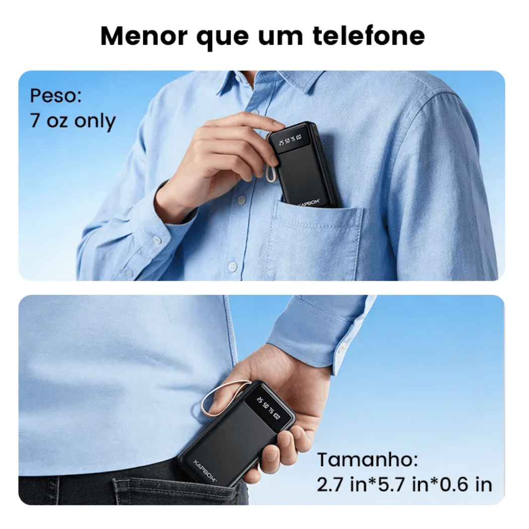 Carregador Power Bank 10000mAh 04 Saídas USB V8 KA-9932