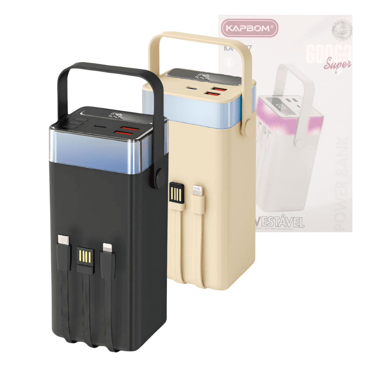 Carregador Portátil Power Bank 60000mAh 03 Saídas KA-9097