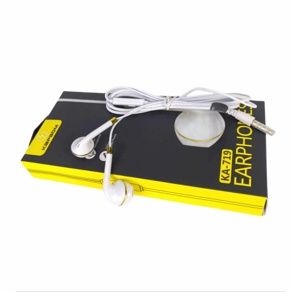 Fone Ouvido Intra Auricular Fio Microfone Earphones KA-719 — Amarelo