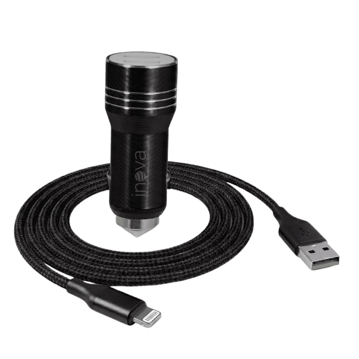Carregador Veicular TURBO 02 Portas USB Cabo Lightning GL01A