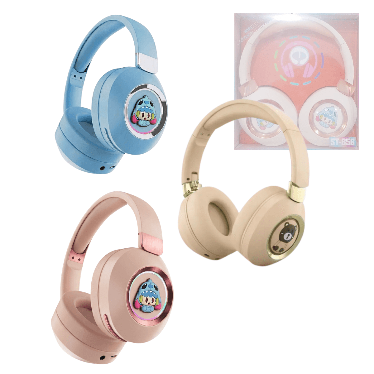 Fone Ouvido Bluetooth Wireless Desenho CARTOON ST-856CARTOON