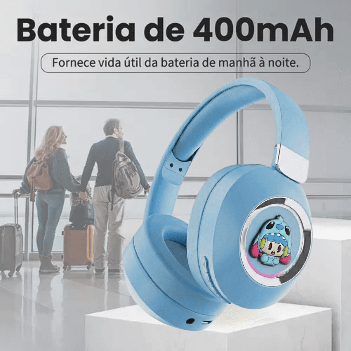 Fone Ouvido Bluetooth Wireless Desenho CARTOON ST-856CARTOON