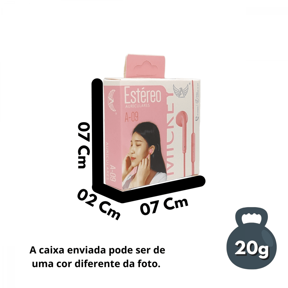 Fone Ouvido Intra Auricular Fio Microfone Estéreo A-09