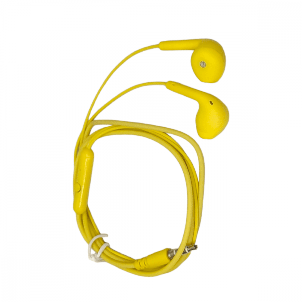 Fone Ouvido Intra Auricular Fio Microfone Estéreo A-09 — Amarelo