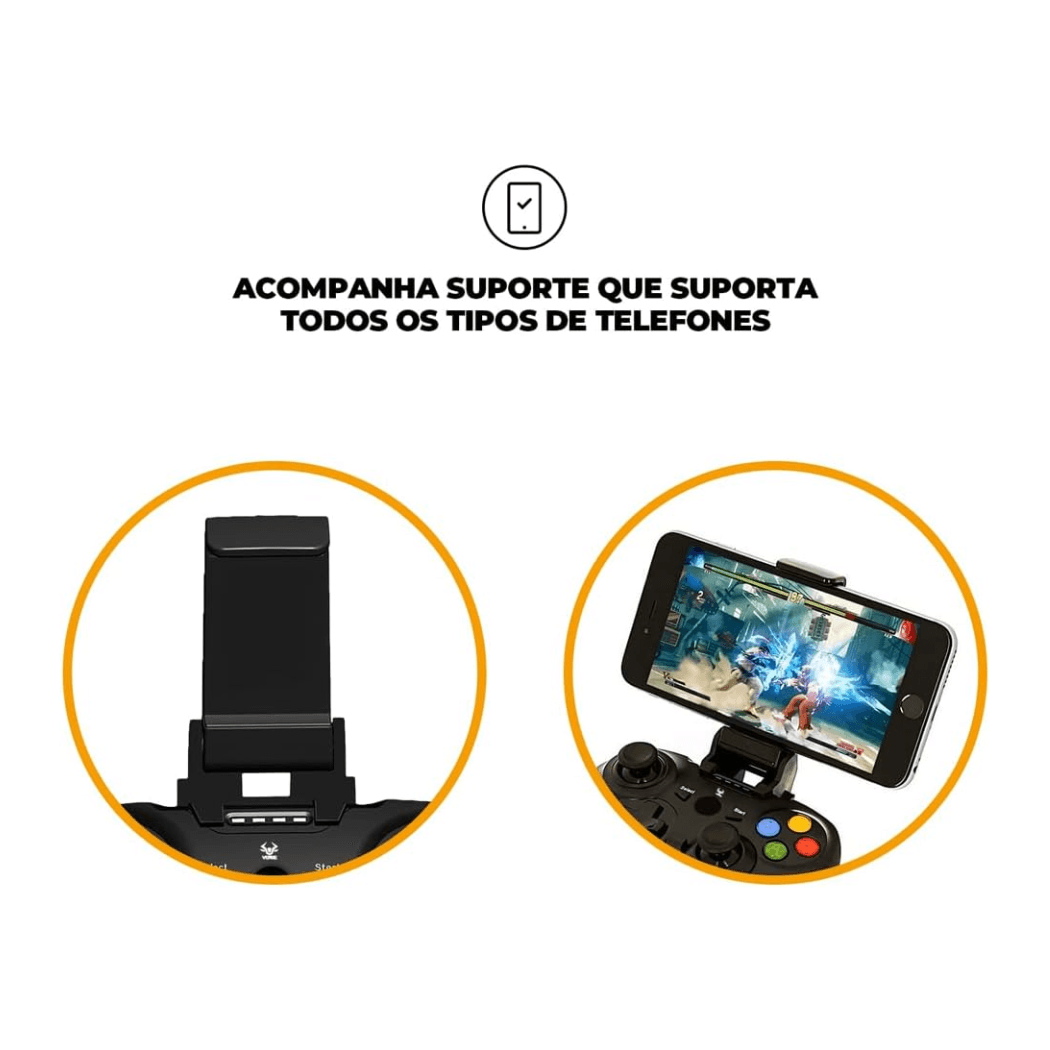 Controle Gamer Celular Joystick Manete Bluetooth KAP-G7F