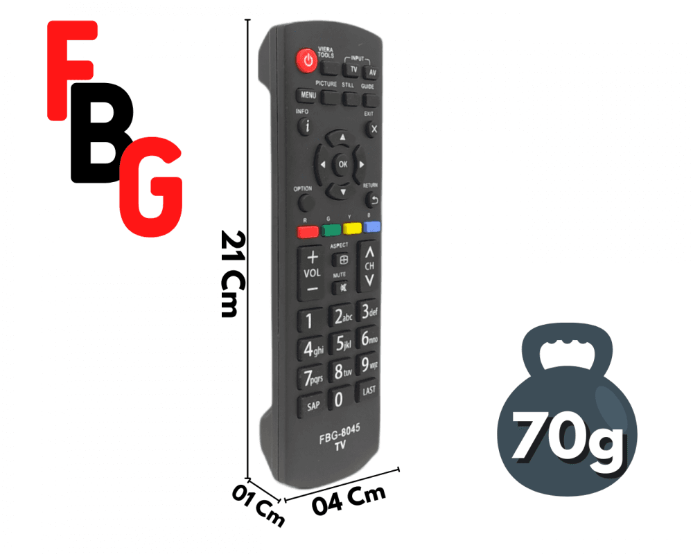Controle Remoto Compatível Modelo Panasonic LCD FBG-8045