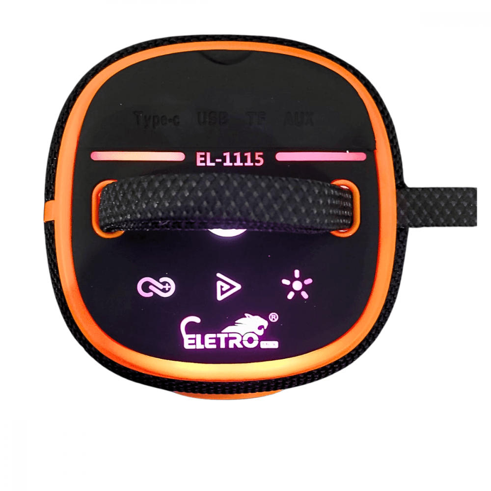 Caixa Som Bluetooth Portátil LED 50W Prova D agua EL-1115