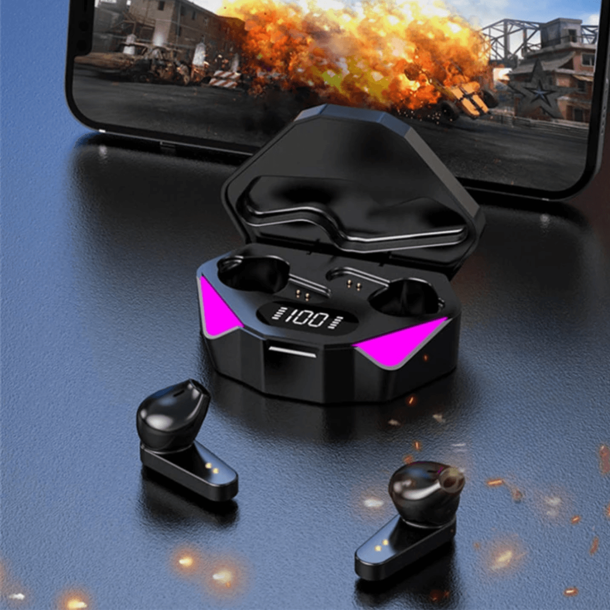 Fone Ouvido Intra Auricular Bluetooth Case TWS-X15