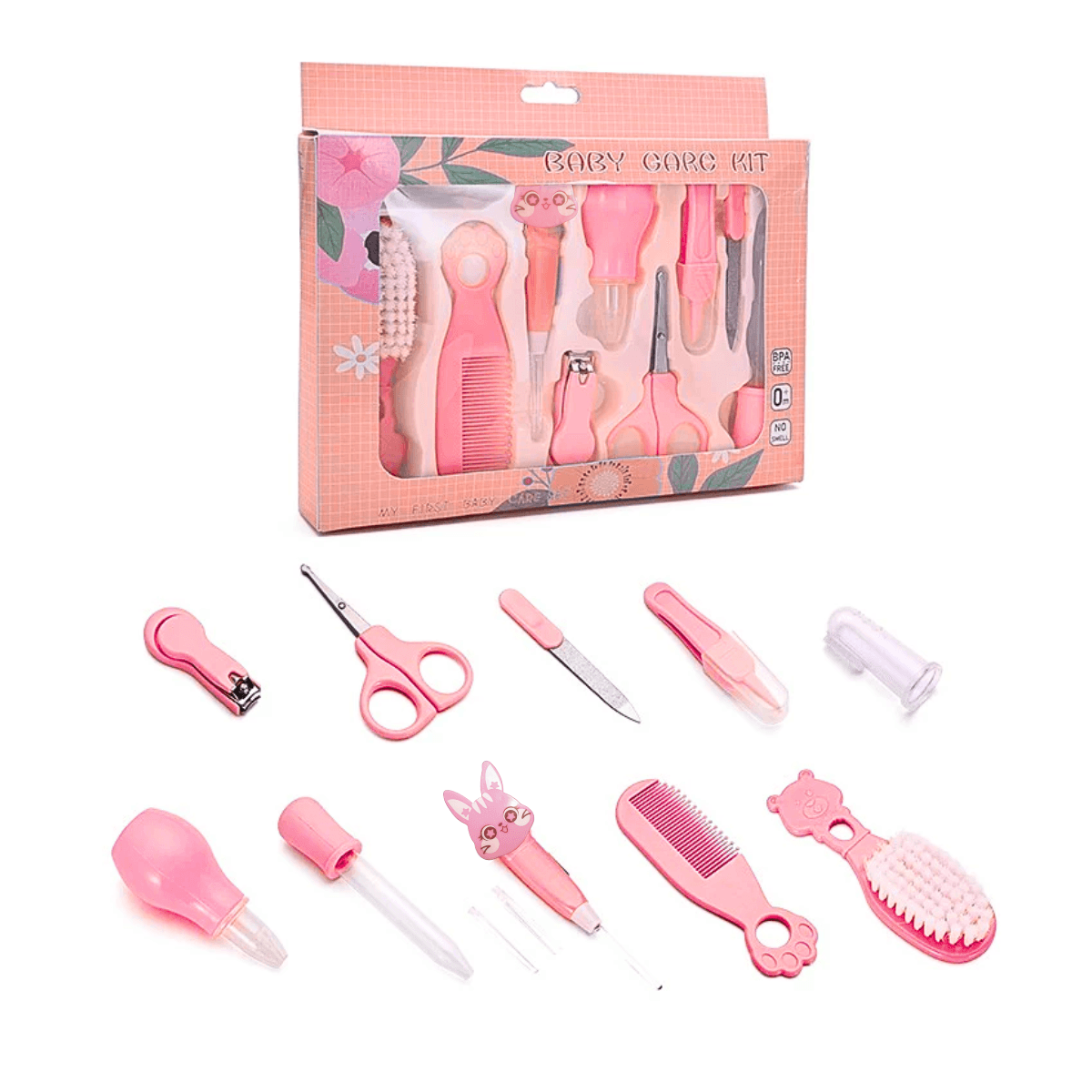Kit Bebê 10pçs Higiene Cuidado Infantil Essencial BABY-10