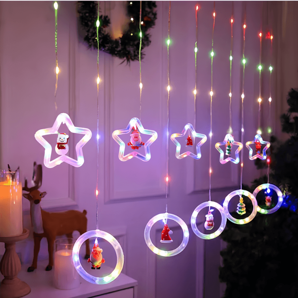 Pisca-Pisca LED Estilo Cortina 3M Miniaturas AL-4870Colorido