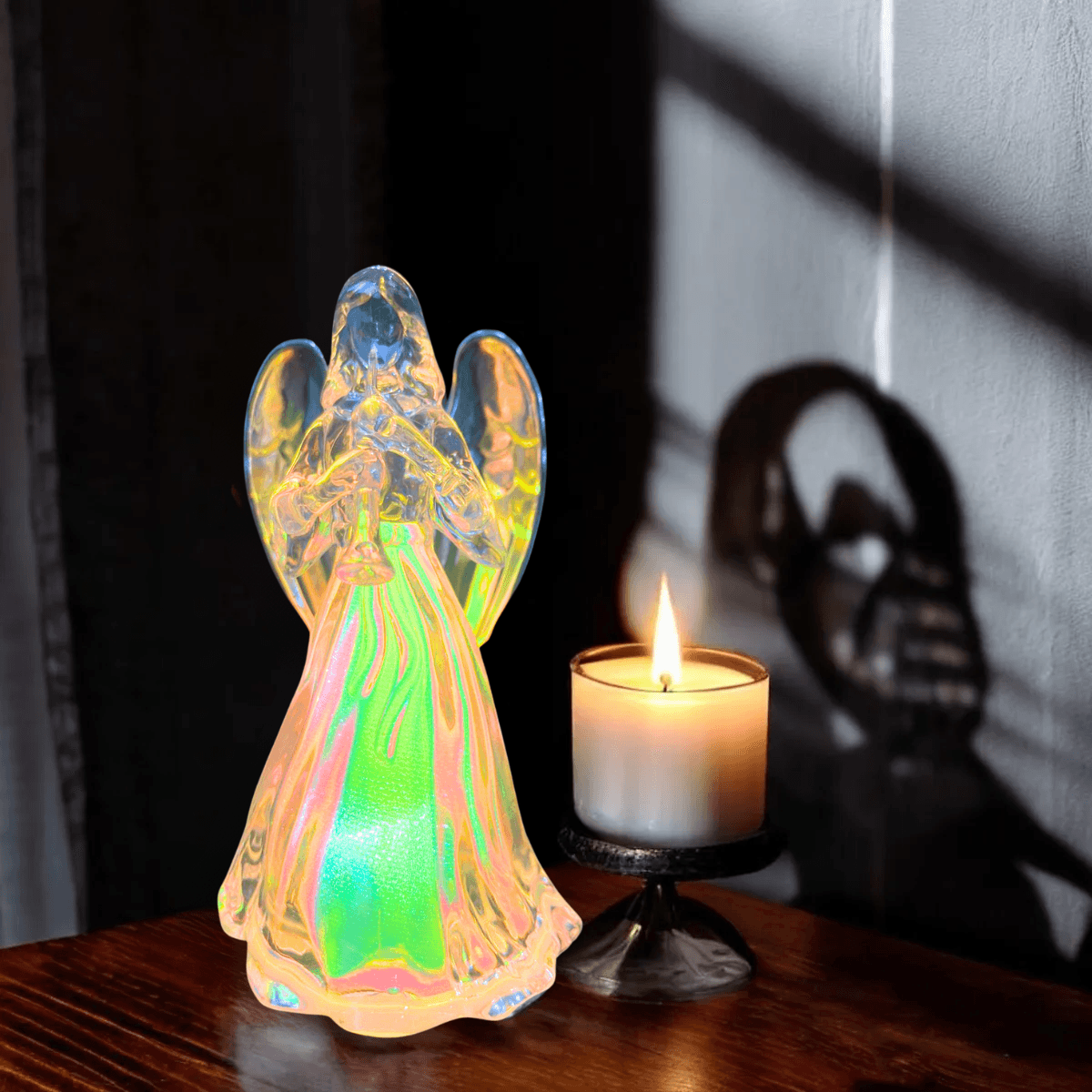 Luminária Anjo Guarda TROMBETA Luminoso 14cm ZSS-022Trombeta